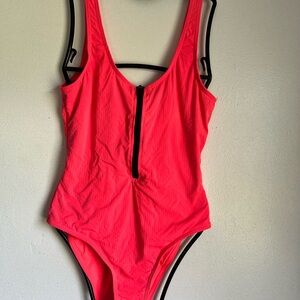 YMI  Vibrant  Pink Woman One Piece Swimsuit  Size Medium